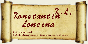 Konstantin Lončina vizit kartica